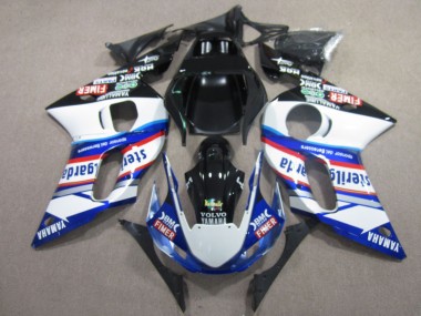 BM FIMER VOLVO Blau Weiß Schwarz Yamaha R6 1998-2002 Motorrad Verkleidungen