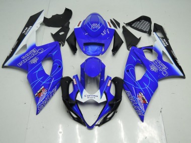 Blau Corona Suzuki GSXR 1000 K5 2005-2006 Motorrad Verkleidungen