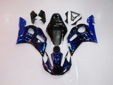 Blau Flamme Yamaha R6 1998-2002 Motorrad Verkleidungen