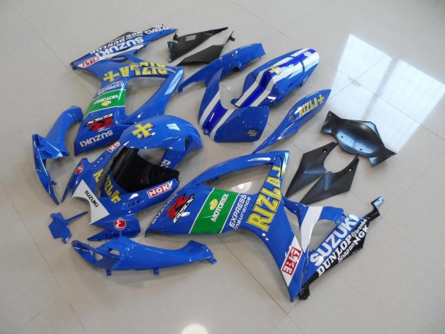 Blau Gelb Rizla Suzuki GSXR 750 K6 2006-2007 Motorrad Verkleidungen Blau Gelb Rizla Suzuki GSXR 750 K6 2006-2007 Motorrad Verkleidungen