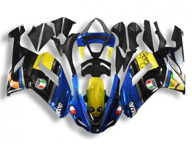 Blau Hai Kawasaki ZX6R 2007-2008 Motorrad Verkleidungen