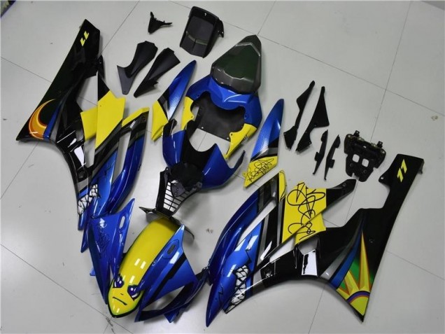 Blau Hai Yamaha R6 2006-2007 Motorrad Verkleidungen Blau Hai Yamaha R6 2006-2007 Motorrad Verkleidungen