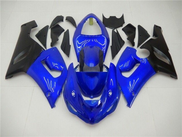 Blau Kawasaki ZX6R 2005-2006 Motorrad Verkleidungen Blau Kawasaki ZX6R 2005-2006 Motorrad Verkleidungen
