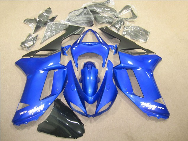 Blau Ninja 636 Kawasaki ZX6R 2007-2008 Motorrad Verkleidungen Blau Ninja 636 Kawasaki ZX6R 2007-2008 Motorrad Verkleidungen