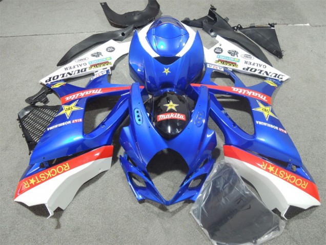 Blau Rockstar Suzuki GSXR 1000 K7 2007-2008 Motorrad Verkleidungen Blau Rockstar Suzuki GSXR 1000 K7 2007-2008 Motorrad Verkleidungen