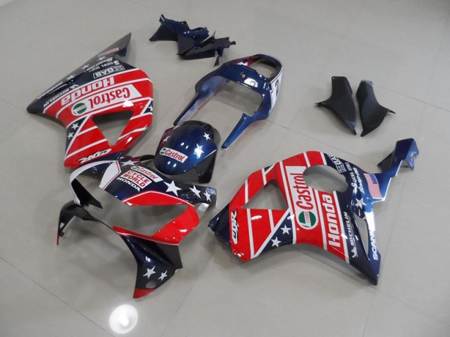 Blau Rot Castrol Zykluswelt Honda CBR 900 RR 954 2002-2003 Motorrad Verkleidungen Blau Rot Castrol Zykluswelt Honda CBR 900 RR 954 2002-2003 Motorrad Verkleidungen