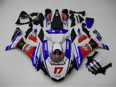 Blau Rot KGN 17 Yamaha R1 2015-2019 Motorrad Verkleidungen