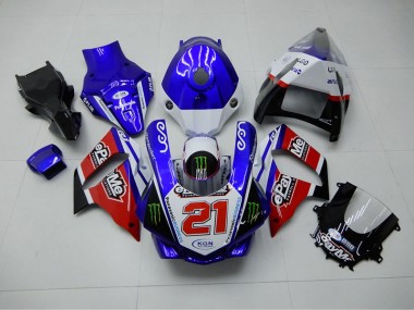 Blau Rot KGN 21 Yamaha R1 2015-2019 Motorrad Verkleidungen