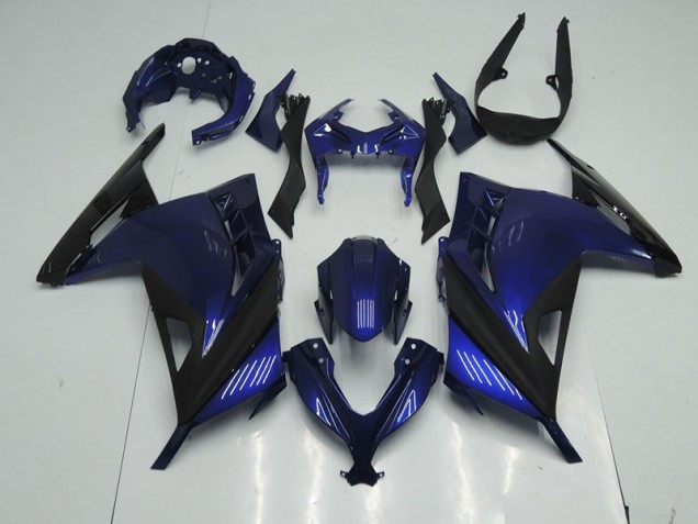 Blau Schwarz Kawasaki ZX 300R 2013-2016 Motorrad Verkleidungen Blau Schwarz Kawasaki ZX 300R 2013-2016 Motorrad Verkleidungen