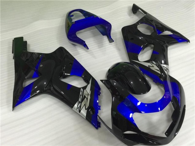Blau Schwarz Suzuki GSXR 1000 K1 2000-2002 Motorrad Verkleidungen Blau Schwarz Suzuki GSXR 1000 K1 2000-2002 Motorrad Verkleidungen