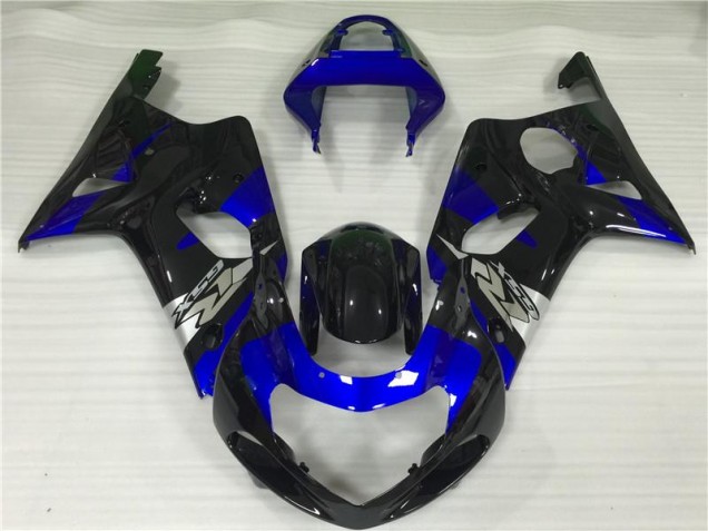 Blau Schwarz Suzuki GSXR 1000 K1 2000-2002 Motorrad Verkleidungen Blau Schwarz Suzuki GSXR 1000 K1 2000-2002 Motorrad Verkleidungen