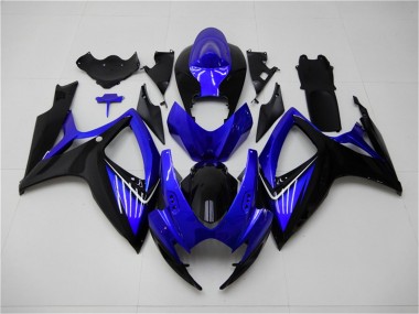 Blau Schwarz Suzuki GSXR 600 / 750 K6 2006-2007 Motorrad Verkleidungen & Plastik