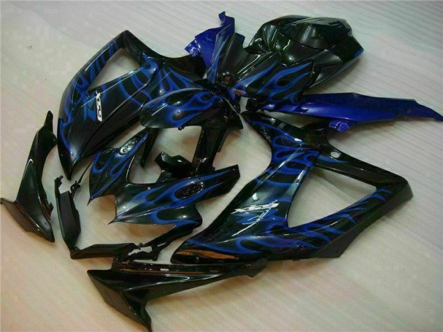 Blau Schwarz Suzuki GSXR 600 / 750 K8 2008-2010 Motorrad Verkleidungen Blau Schwarz Suzuki GSXR 600 / 750 K8 2008-2010 Motorrad Verkleidungen