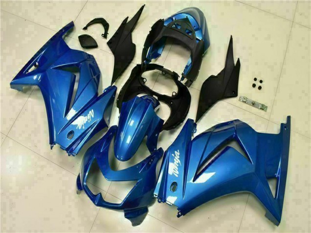 Blau Schwarz Weiß Ninja Kawasaki EX250 2008-2012 Motorrad Verkleidungen Blau Schwarz Weiß Ninja Kawasaki EX250 2008-2012 Motorrad Verkleidungen