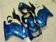 Blau Schwarz Weiß Ninja Kawasaki EX250 2008-2012 Motorrad Verkleidungen Blau Schwarz Weiß Ninja Kawasaki EX250 2008-2012 Motorrad Verkleidungen