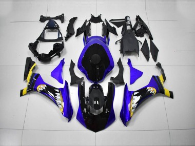 Blau Schwarz Yamaha R1 2015-2019 Motorrad Verkleidungen
