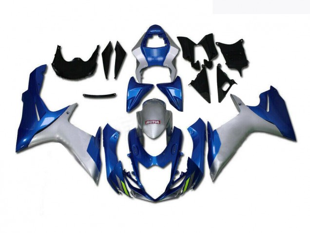 Blau Silber Suzuki GSXR 600 / 750 K11 2011-2024 Motorrad Verkleidungen Blau Silber Suzuki GSXR 600 / 750 K11 2011-2024 Motorrad Verkleidungen