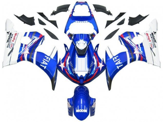 Blau Star Fiat Yamaha R6 2003-2005 Motorrad Verkleidungen Blau Star Fiat Yamaha R6 2003-2005 Motorrad Verkleidungen