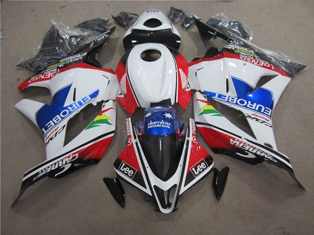 Blau Weiß EUROBET Lee Honda CBR 600 RR 2009-2012 Motorrad Verkleidungen Blau Weiß EUROBET Lee Honda CBR 600 RR 2009-2012 Motorrad Verkleidungen