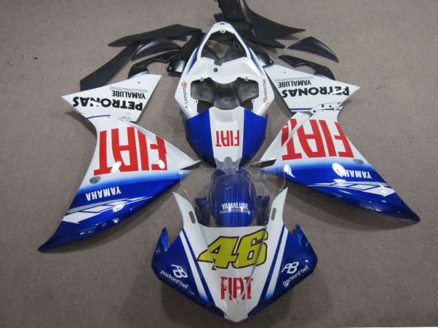 Blau Weiß Fiat 46 Yamaha R1 2009-2011 Motorrad Verkleidungen Blau Weiß Fiat 46 Yamaha R1 2009-2011 Motorrad Verkleidungen