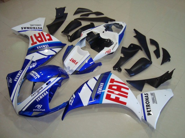 Blau Weiß Fiat Yamaha R1 2009-2011 Motorrad Verkleidungen Blau Weiß Fiat Yamaha R1 2009-2011 Motorrad Verkleidungen