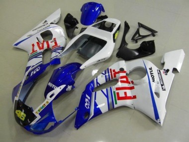 Blau Weiß Fiat Yamaha R6 1998-2002 Motorrad Verkleidungen