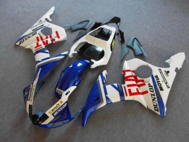 Blau Weiß Fiat Yamaha R6 2003-2005 Motorrad Verkleidungen