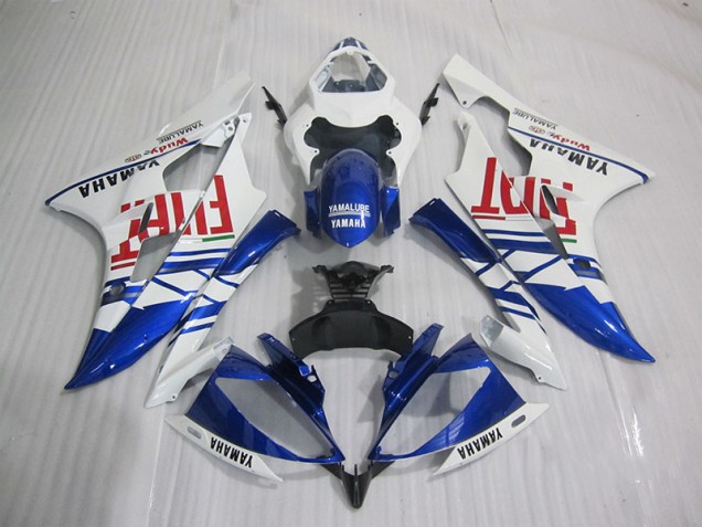 Blau Weiß Fiat Yamaha R6 2006-2007 Motorrad Verkleidungen Blau Weiß Fiat Yamaha R6 2006-2007 Motorrad Verkleidungen