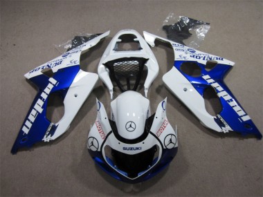 Blau Weiß Jordan Motul Suzuki GSXR 1000 K1 2000-2002 Motorrad Verkleidungen