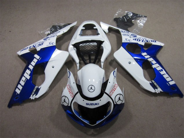 Blau Weiß Jordan Motul Suzuki GSXR 1000 K1 2000-2002 Motorrad Verkleidungen