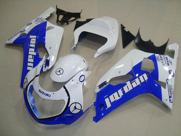 Blau Weiß Jordan Suzuki GSXR 750 K1 K2 K3 2001-2003 Motorrad Verkleidungen Blau Weiß Jordan Suzuki GSXR 750 K1 K2 K3 2001-2003 Motorrad Verkleidungen