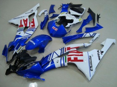 Blau Weiß Rot Fiat Yamaha R6 2008-2016 Motorrad Verkleidungen