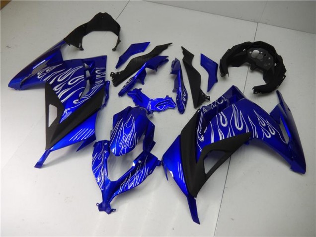 Blau Weiß Schwarz Kawasaki EX300 2013-2016 Motorrad Verkleidungen Blau Weiß Schwarz Kawasaki EX300 2013-2016 Motorrad Verkleidungen