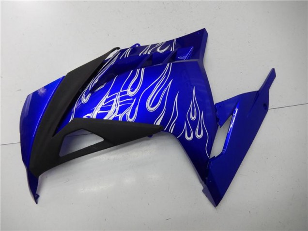 Blau Weiß Schwarz Kawasaki EX300 2013-2016 Motorrad Verkleidungen Blau Weiß Schwarz Kawasaki EX300 2013-2016 Motorrad Verkleidungen