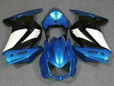Blau Weiß Schwarz Ninja Kawasaki EX250 2008-2012 Motorrad Verkleidung