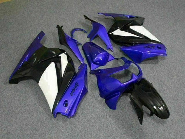 Blau Weiß Schwarz Ninja Kawasaki EX250 2008-2012 Motorrad Verkleidungen Blau Weiß Schwarz Ninja Kawasaki EX250 2008-2012 Motorrad Verkleidungen