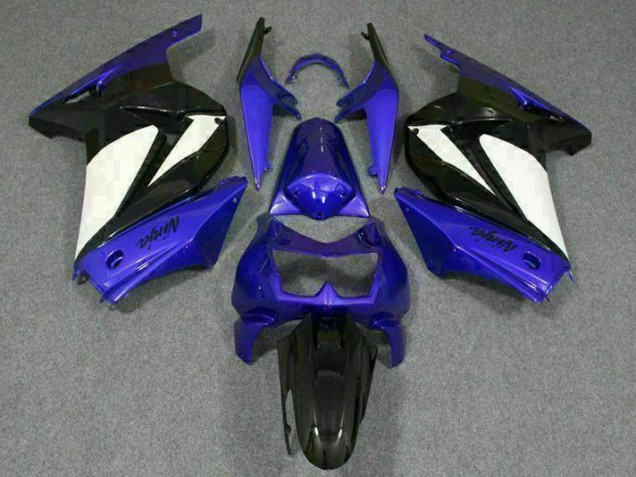 Blau Weiß Schwarz Ninja Kawasaki EX250 2008-2012 Motorrad Verkleidungen Blau Weiß Schwarz Ninja Kawasaki EX250 2008-2012 Motorrad Verkleidungen