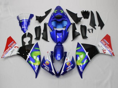 Blau Weiß Schwarz Rot Yamaha R1 2012-2014 Motorrad Verkleidungen