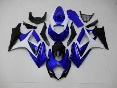 Blau Weiß Schwarz Suzuki GSXR 1000 K7 2007-2008 Motorrad Verkleidungen