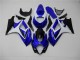 Blau Weiß Schwarz Suzuki GSXR 1000 K7 2007-2008 Motorrad Verkleidungen Blau Weiß Schwarz Suzuki GSXR 1000 K7 2007-2008 Motorrad Verkleidungen