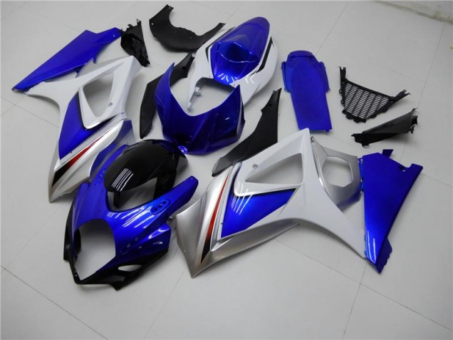 Blau Weiß Suzuki GSXR 1000 K7 2007-2008 Motorrad Verkleidung Blau Weiß Suzuki GSXR 1000 K7 2007-2008 Motorrad Verkleidung
