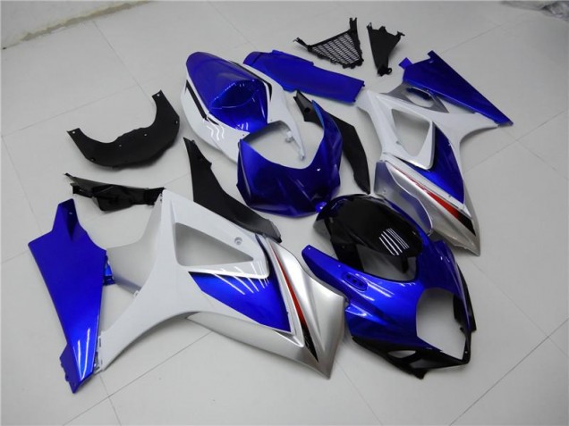 Blau Weiß Suzuki GSXR 1000 K7 2007-2008 Motorrad Verkleidung Blau Weiß Suzuki GSXR 1000 K7 2007-2008 Motorrad Verkleidung