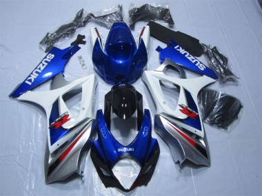 Blau Weiß Suzuki GSXR 1000 K7 2007-2008 Motorrad Verkleidungen & Plastik