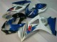 Blau Weiß Suzuki GSXR 1000 K7 2007-2008 Motorrad VollVerkleidungen & Plastik Blau Weiß Suzuki GSXR 1000 K7 2007-2008 Motorrad VollVerkleidungen & Plastik