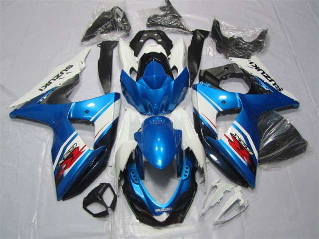 Blau Weiß Suzuki GSXR 1000 K9 2009-2016 Motorrad Verkleidungen & Plastik Blau Weiß Suzuki GSXR 1000 K9 2009-2016 Motorrad Verkleidungen & Plastik