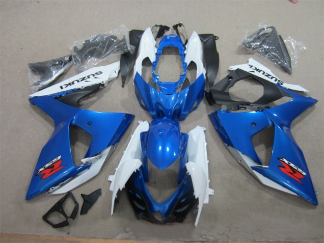Blau Weiß Suzuki GSXR 1000 K9 2009-2016 Motorrad VollVerkleidungen & Plastik Blau Weiß Suzuki GSXR 1000 K9 2009-2016 Motorrad VollVerkleidungen & Plastik