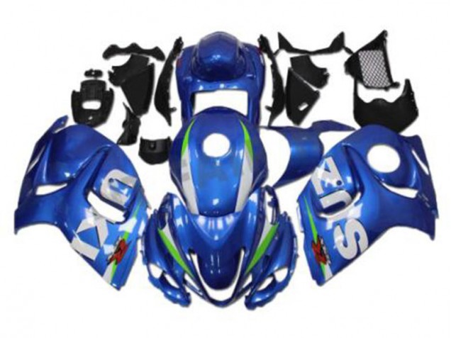 Blau Weiß Suzuki GSXR 1300 Hayabusa 2008-2019 Motorrad Verkleidung Blau Weiß Suzuki GSXR 1300 Hayabusa 2008-2019 Motorrad Verkleidung