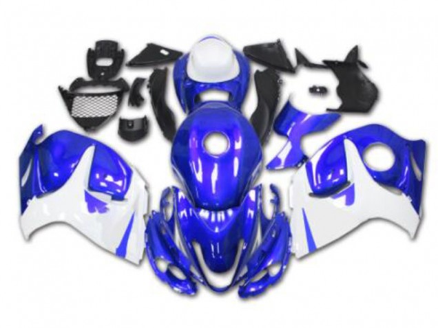 Blau Weiß Suzuki GSXR 1300 Hayabusa 2008-2019 Motorrad Verkleidungen Blau Weiß Suzuki GSXR 1300 Hayabusa 2008-2019 Motorrad Verkleidungen