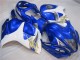 Blau Weiß Suzuki GSXR 1300 Hayabusa 2008-2019 Motorrad Vollverkleidung Blau Weiß Suzuki GSXR 1300 Hayabusa 2008-2019 Motorrad Vollverkleidung