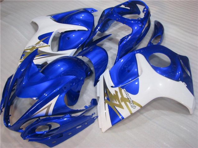 Blau Weiß Suzuki GSXR 1300 Hayabusa 2008-2019 Motorrad Vollverkleidung Blau Weiß Suzuki GSXR 1300 Hayabusa 2008-2019 Motorrad Vollverkleidung